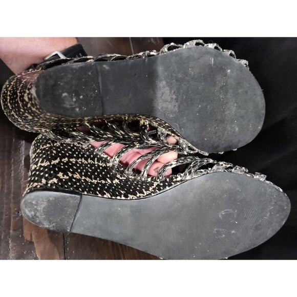 EUC Calvin Klein Phillipa Snake Print Wedge Sandals/Sz. 10M - Picture 8 of 9